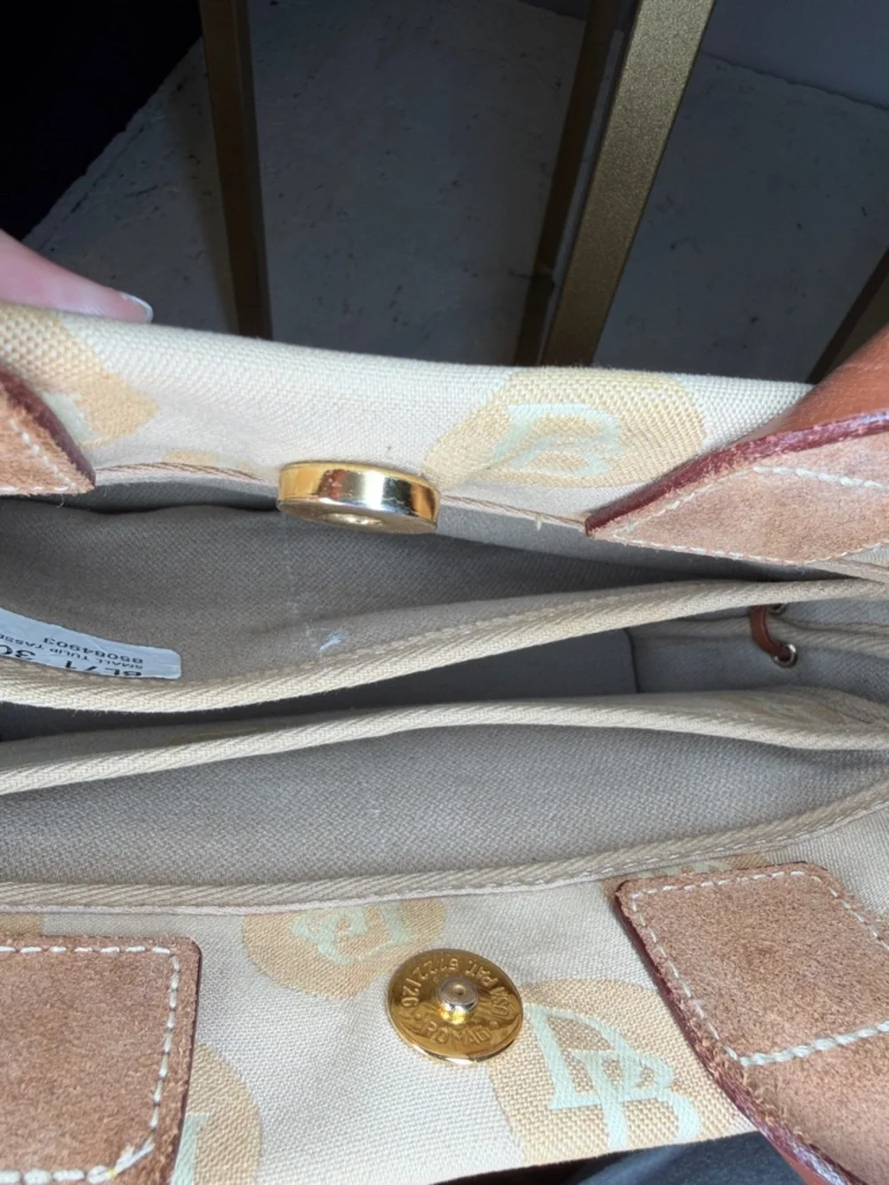 Dooney & Burke small tulip canvas tote very good use cond! - Picture 9 of 12